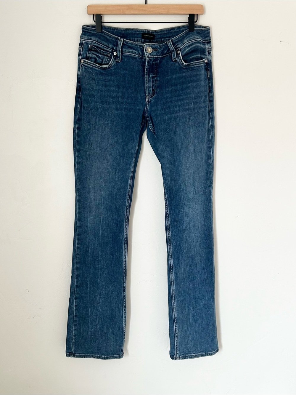 Silver Jeans Boot Cut Jeans in Dark Blue Denim